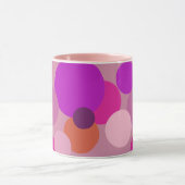 Mug Gros pois les années 70 en violet (Centre)