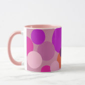 Mug Gros pois les années 70 en violet (Gauche)