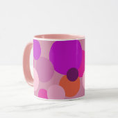 Mug Gros pois les années 70 en violet (Devant gauche)