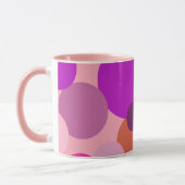Mug Gros pois les années 70 en violet (Gauche)