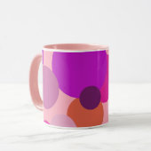 Mug Gros pois les années 70 en violet (Devant gauche)