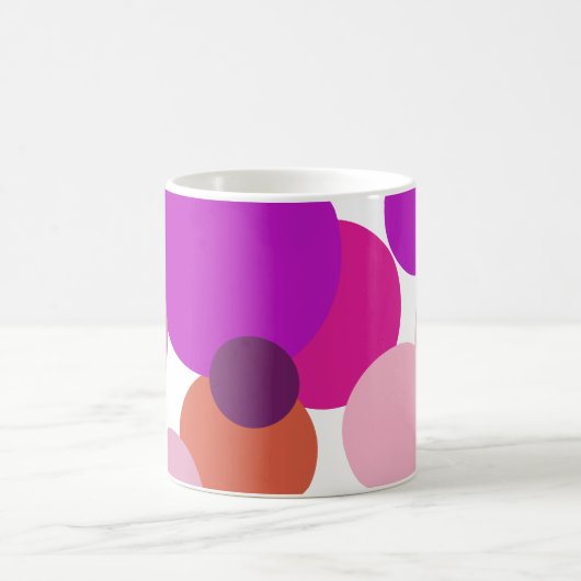 Mug Gros pois les années 70 en violet (Centre)