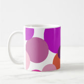 Mug Gros pois les années 70 en violet (Gauche)