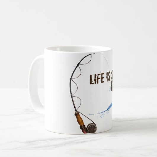 Mug gros poisson à l'hameçon (Devant gauche)