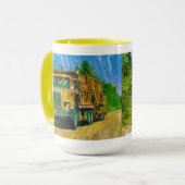 Mug Gros Rig, Véhicule De Transport Lourd, Camion (Devant gauche)