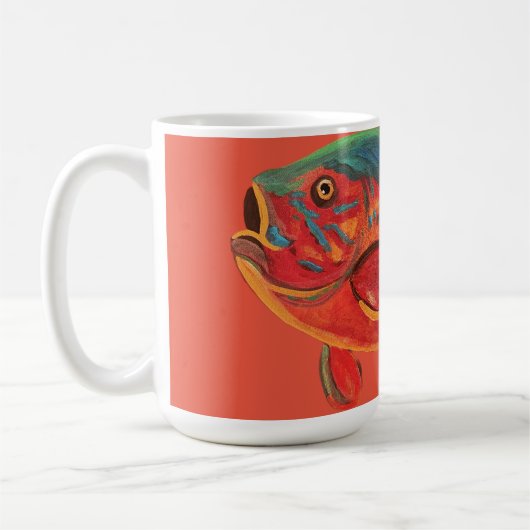 Mug Grosse boue de poisson rouge (Gauche)