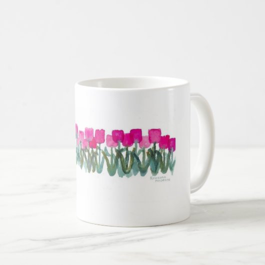 Mug Grosse de tulipe rose (Devant droit)