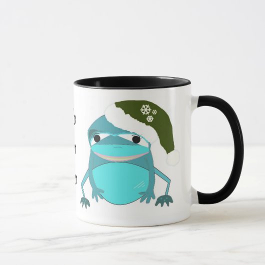 Mug Grosse grenouille de Noël amusante à dire (Droite)