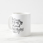 Mug Grosse infirmière poignarder mot art monogramme (Devant gauche)