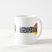 Mug Grosse lettre de Huntington Beach California avec  (Devant droit)