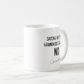 Mug Grosse-mère noire et blanche qui dit (Devant droit)