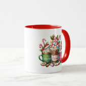 Mug Grosse noix de cacao chaud de Noël avec Marshmallo (Devant droit)