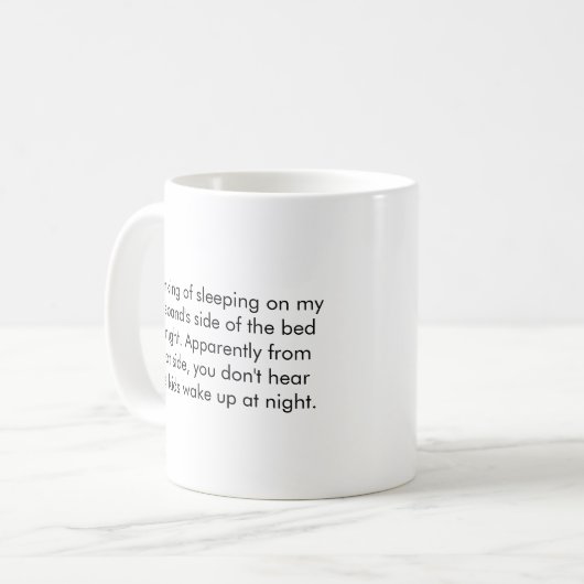 Mug Grosse nouveauté citation de maternité (Devant gauche)