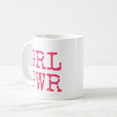 Mug Grosse puissance GRL PWR - Typographie de machine (Devant gauche)