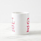 Mug Grosse puissance GRL PWR - Typographie de machine (Centre)