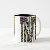 Mug Grosse Vérité Petits Mensonges Drôle Texte Pla (Devant droit)