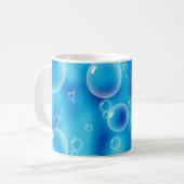 Mug Grosses bulles bleues rebondissantes (Devant gauche)