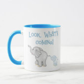 Mug Grossesse bleue d'éléphant (Gauche)