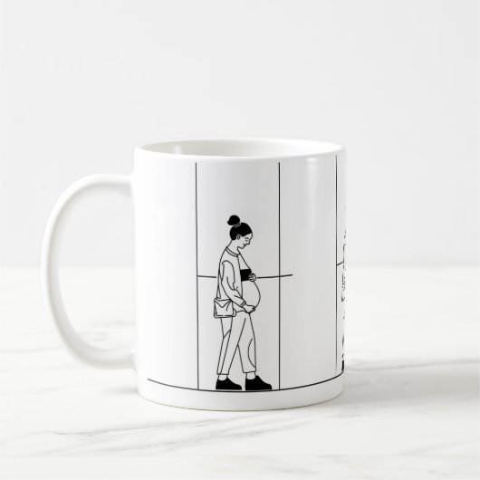 Mug Grossesse Pregnat Femme Simple (Gauche)