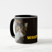 Mug Grouchy Exotic Shorthair “WHAT?” Judgy Cat (Devant gauche)