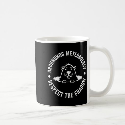 Mug Groundhog Day Funny Quote , Respect The Shadow Met (Droite)
