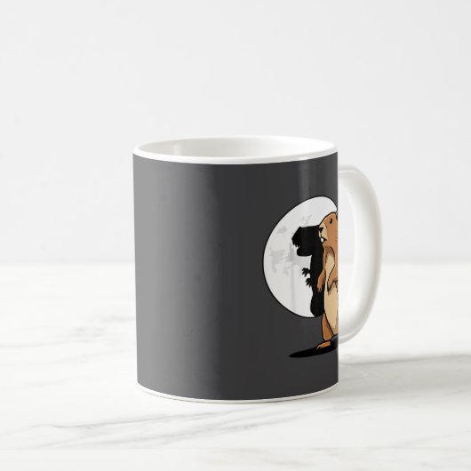 Mug Groundhog Shadow Dinosaur Puppet Happy Groundhog D (Devant droit)