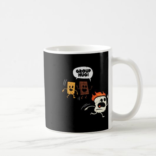 Mug Groupe de camping câlin smores drôle marshmallow h (Droite)