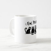 Mug Groupe de chats drôles Design de félin mignon (Devant gauche)