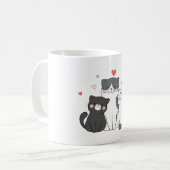 Mug groupe de chats mignons | Conception amoureux des (Devant gauche)