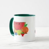 Mug Groupe de fruits de Kawaii (Devant gauche)