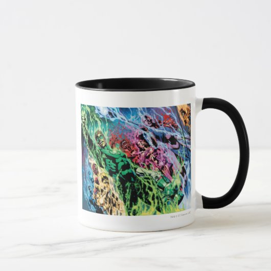 Mug Groupe de lanternes vertes - Couleur (Droite)