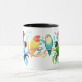 Mug Groupe de Lovebirds colorés (Centre)