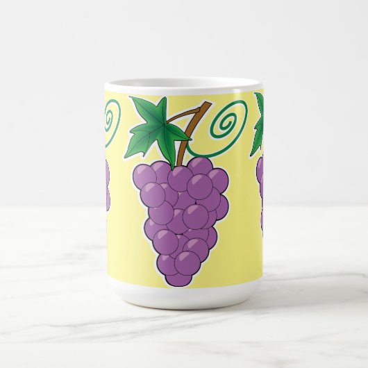 Mug Groupe de raisin sur jaune pâle (Centre)