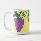 Mug Groupe de raisin sur jaune pâle (Gauche)