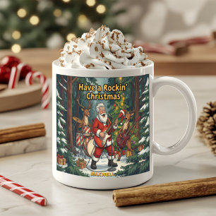 Mug Groupe de Rennes de Noël de Santa Rockin