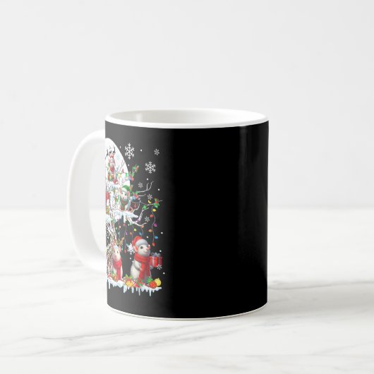 Mug Groupe Père Noël Reindeer Elf Rats Sur Arbre Noël (Devant gauche)