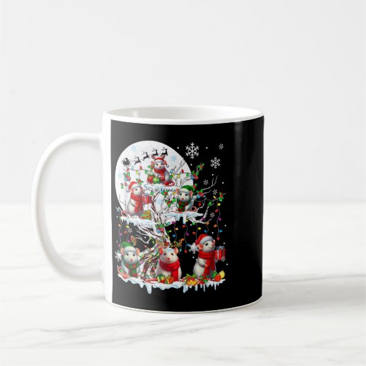 Mug Groupe Père Noël Reindeer Elf Rats Sur Arbre Noël (Gauche)