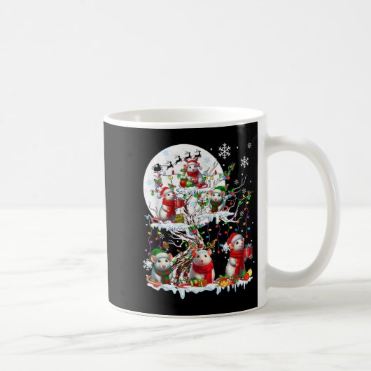 Mug Groupe Père Noël Reindeer Elf Rats Sur Arbre Noël (Droite)