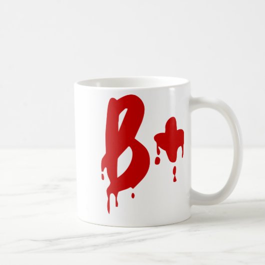 Mug Groupe sanguin B+ Positif #Hôpital d'horreur (Droite)