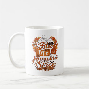 Mug Groupe Sanguin Est Citrouille Épice Halloween Chat