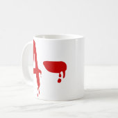 Mug Groupe sanguin un hôpital négatif de #Horror (Devant gauche)