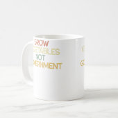 Mug Grow Vegetables Not Government Sarcastic Gardening (Devant gauche)