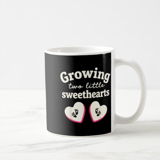 Mug Growing Two Little Sweethearts Valentines Pregnanc (Droite)