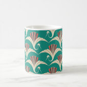 Mug Grue Art Déco - arrière - plan turquoise (Centre)