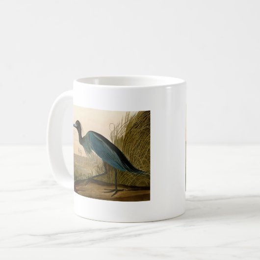 Mug Grue Bleue Heron Audubon Peinture (Devant gauche)