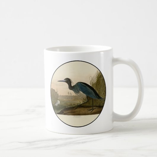 Mug Grue Bleue Heron Audubon Peinture (Droite)