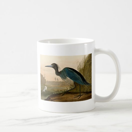 Mug Grue bleue Héron Impression Audubon Art côtier (Droite)