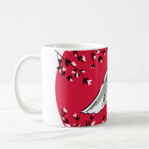 Mug Grue dessinée à la main, Illustration graphique oi