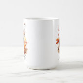 Mug Grue oiseau automne aquarelle faune (Centre)