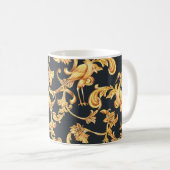 Mug Grues baroques dorées : ornement rococo. (Devant droit)